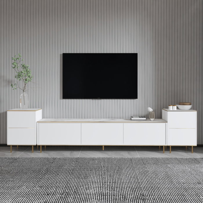 Hanah Home Imaj - Marble, White Hanah Home Imaj - Marble, White